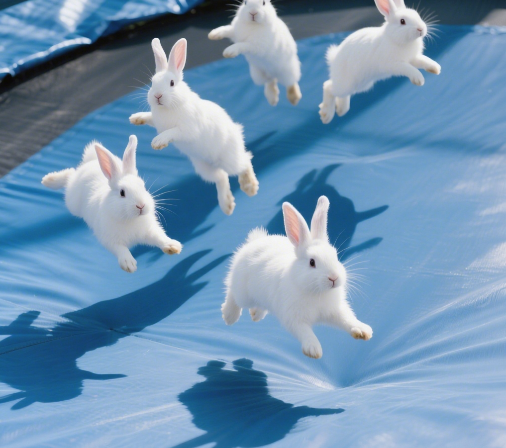 AI Bunnies Trampoline AI Video Tool